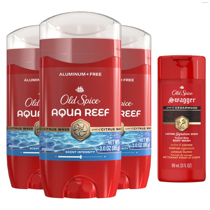 Déodorant Old Spice Aluminium Free Aqua Reef 85 g vue de face