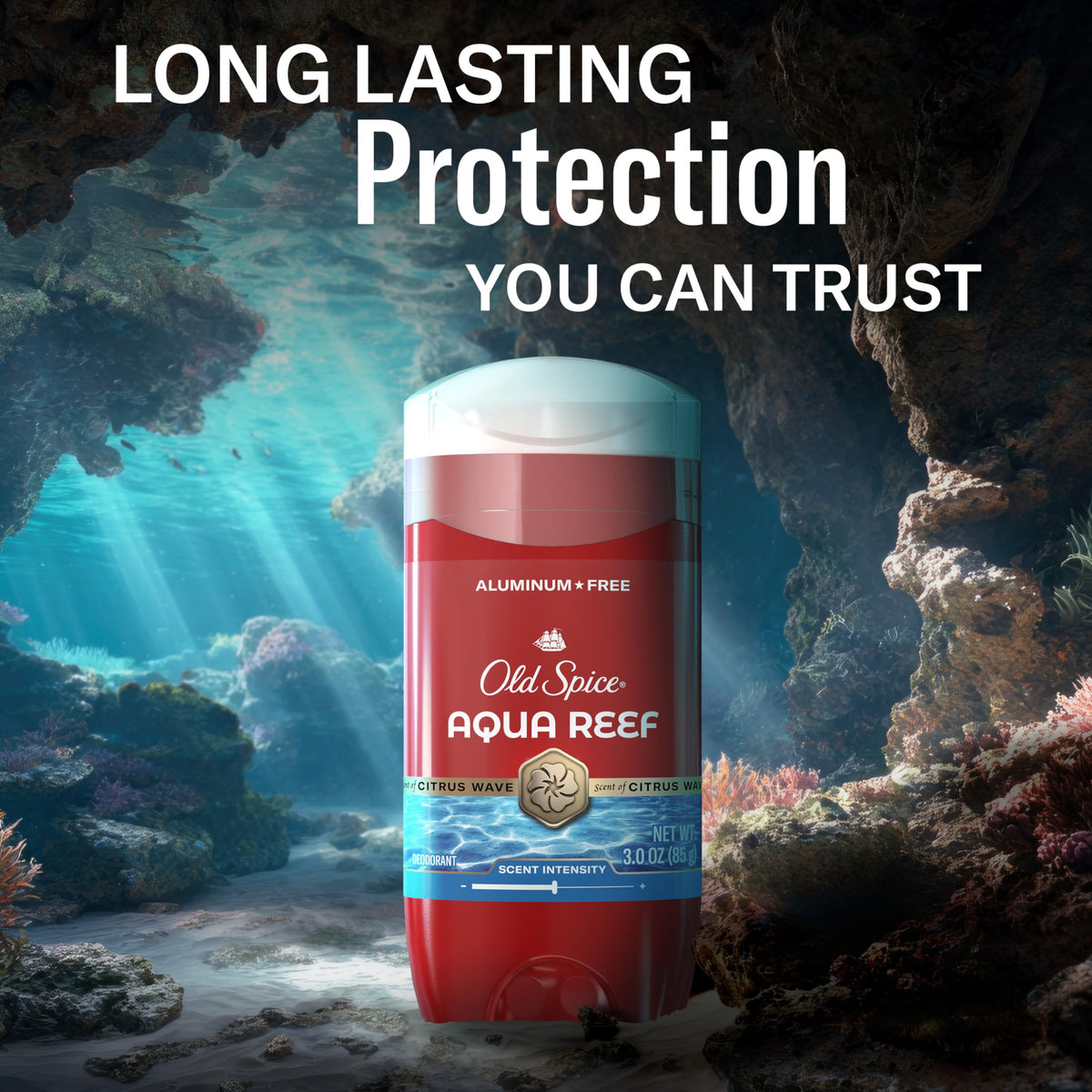 Déodorant Old Spice Aqua Reef 140g avec son emballage