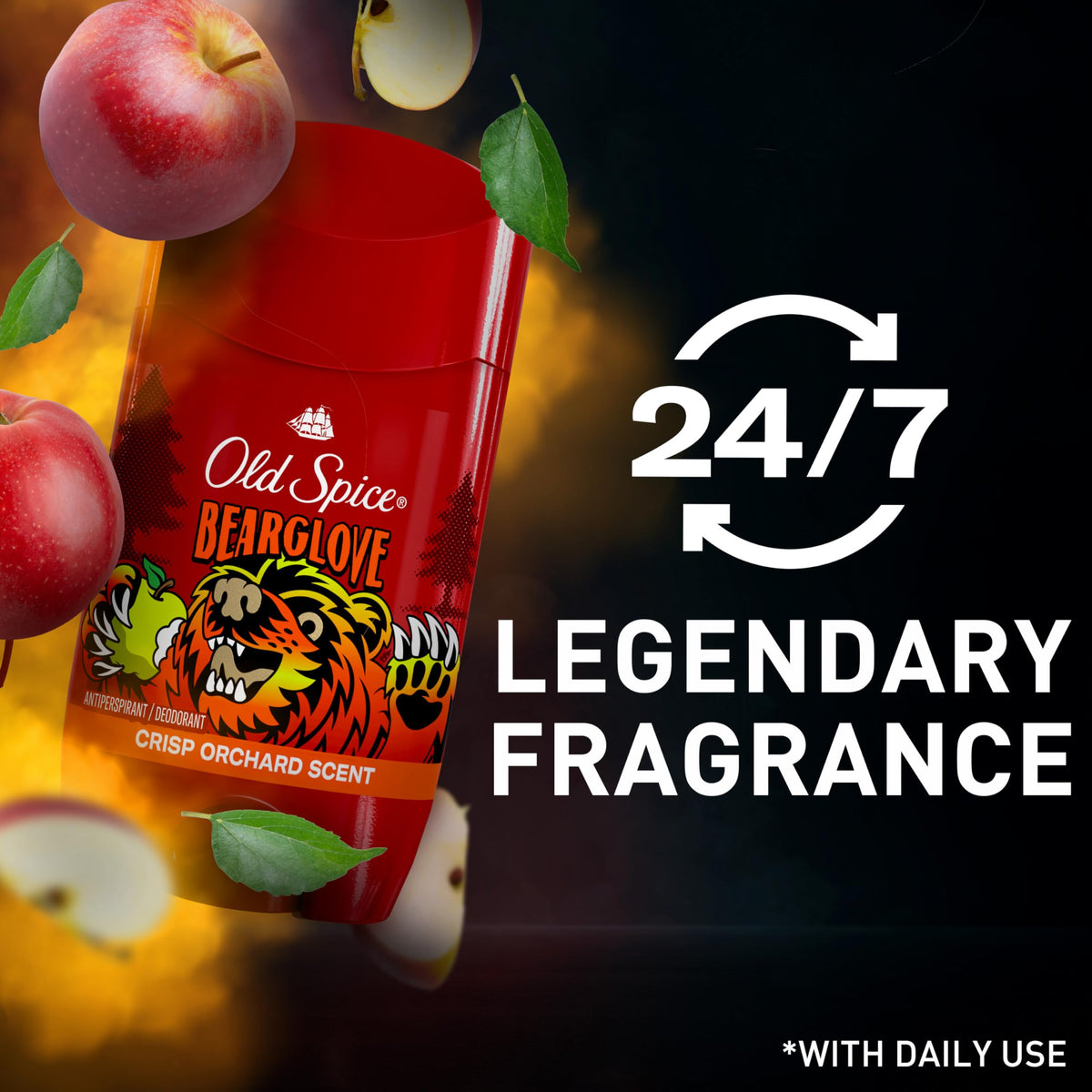 Déodorant Old Spice Bearglove 118g sur une table