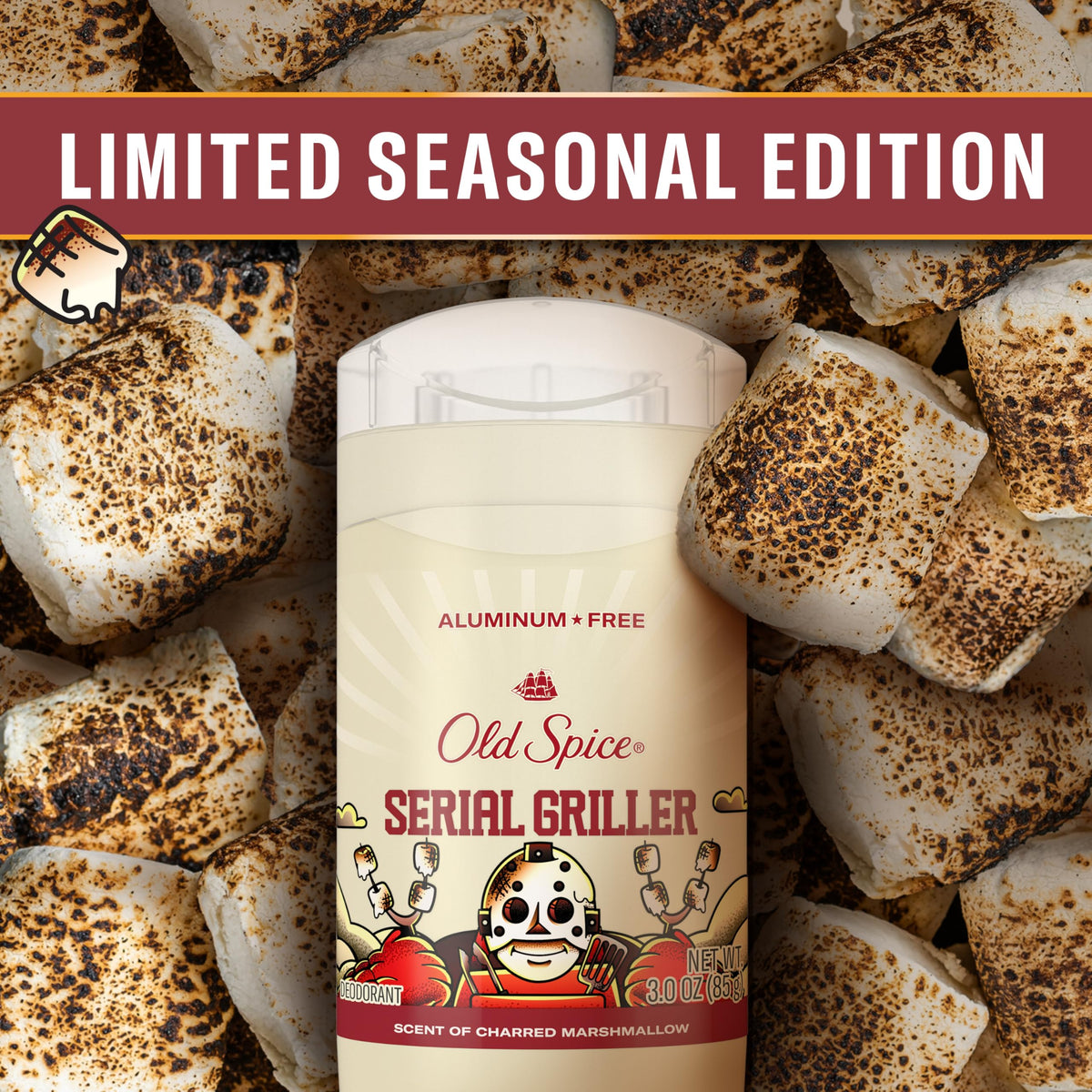 Déodorant Old Spice Serial Griller 141g avec guimauves grillées