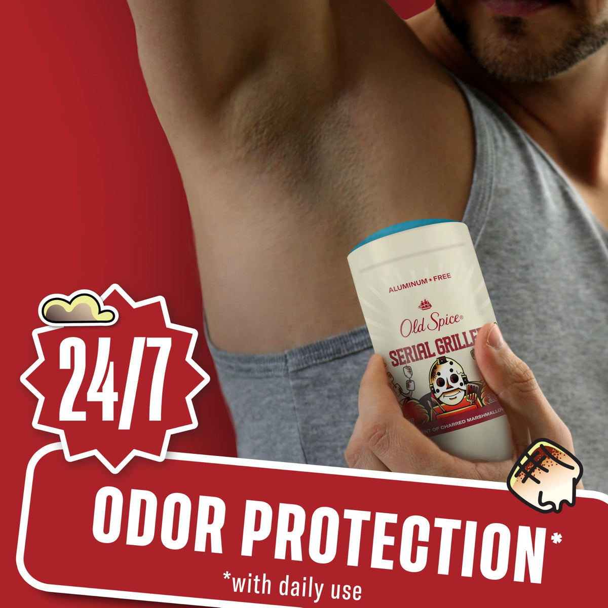 Déodorant Old Spice Serial Griller 141g côté droit