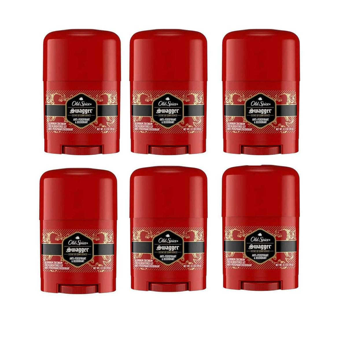 Déodorant Old Spice Swagger pack de 6 sticks 0,5 oz
