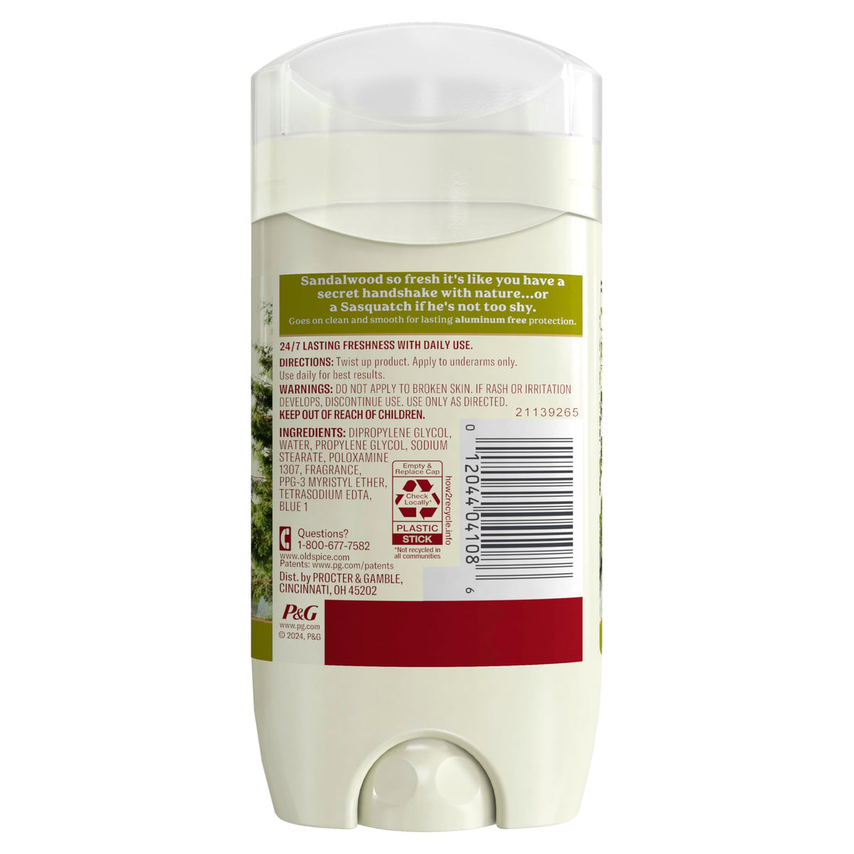 Déodorant Old Spice Timber 85g avec d'autres produits de soins personnels