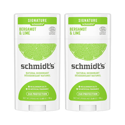 Déodorant Schmidt's Bergamote et Citron avant avec packaging