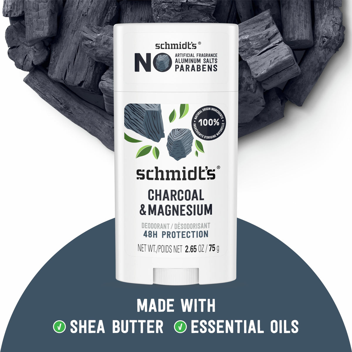 Déodorant Schmidt's Charbon & Magnésium application sur peau