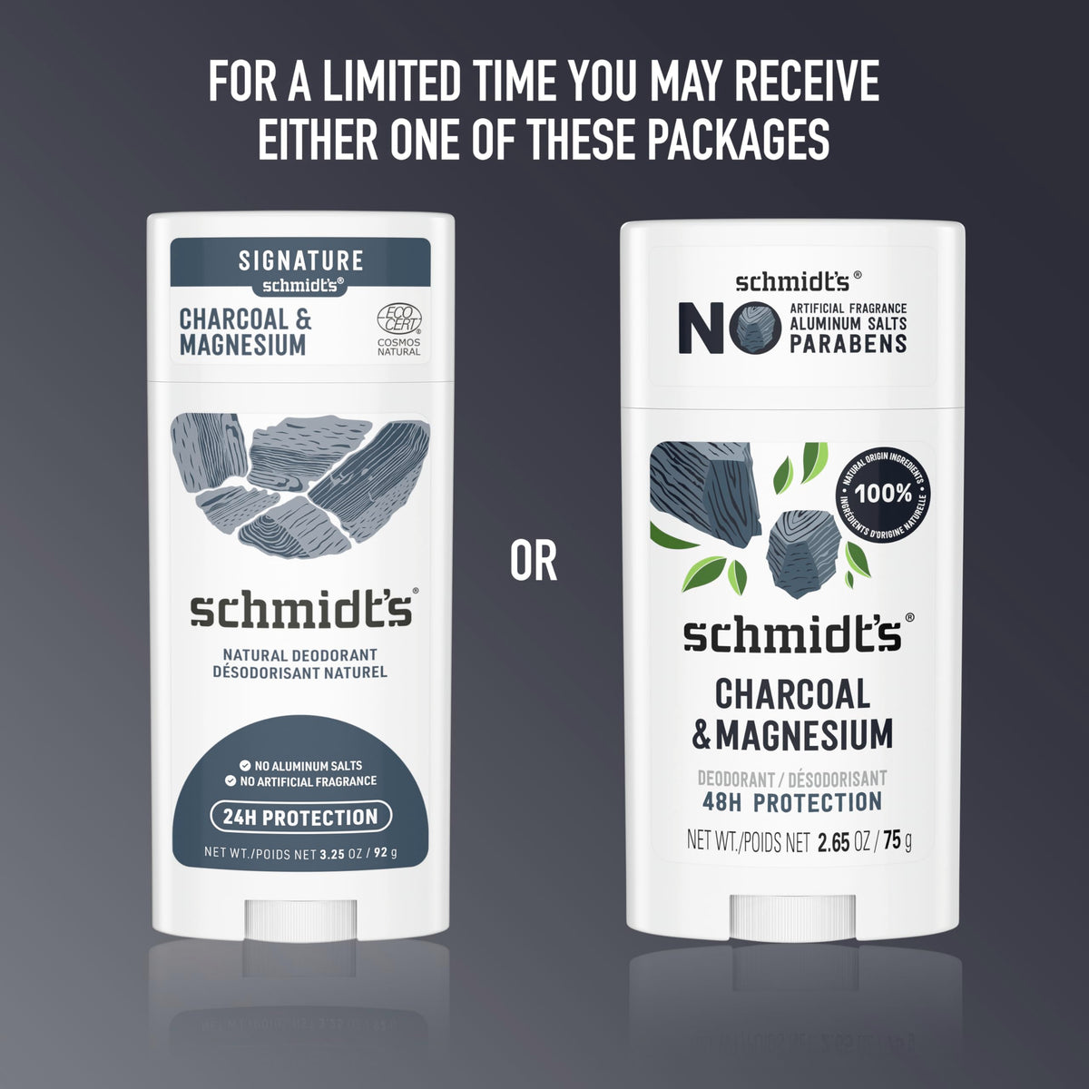 Déodorant Schmidt's Charbon & Magnésium échantillon de texture