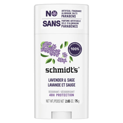 Déodorant Schmidt's Lavande & Sauge vue avant 120g