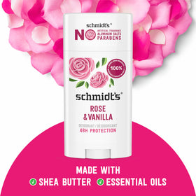 Déodorant Schmidt's Rose & Vanille 240g avec emballage