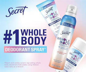 Déodorant Secret 115g avec bouchon ouvert