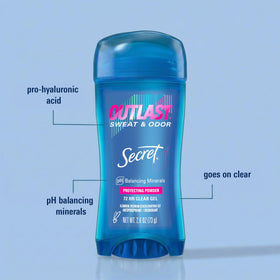 Déodorant Secret 72h avec application de gel clair