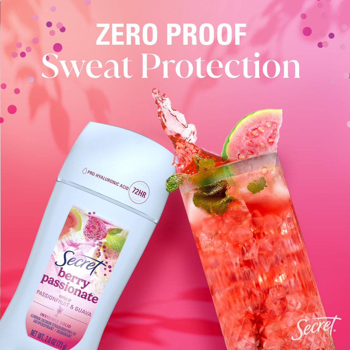 Déodorant Secret 72H Framboise 118g en situation