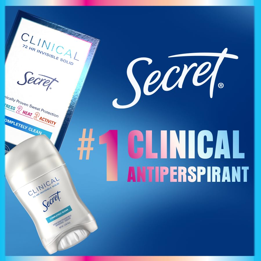 Déodorant Secret 72h placé sur une coiffeuse