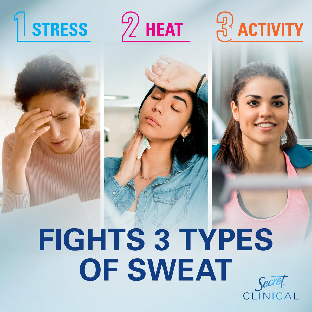 Déodorant Secret 72h sur fond blanc, emballage visible