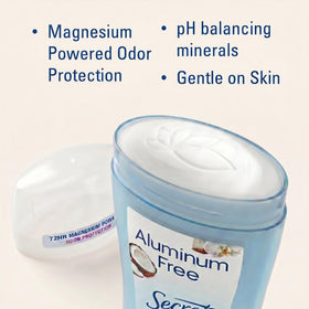 Déodorant Secret Aluminium Free Femme 110g avec emballage