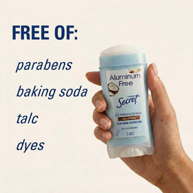 Déodorant Secret Aluminium Free femme côté de la boîte