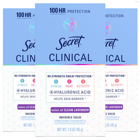 Déodorant Secret Antiperspirant pour femmes vue avant avec emballage