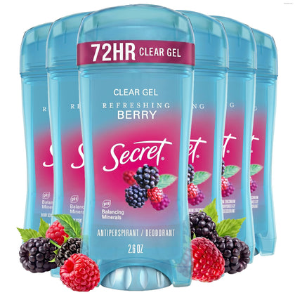 Déodorant Secret Antitranspirant Femme Gel Transparent 72h vue avant