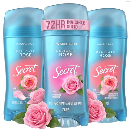 Déodorant Secret antitranspirant invisible, rose, vue de face