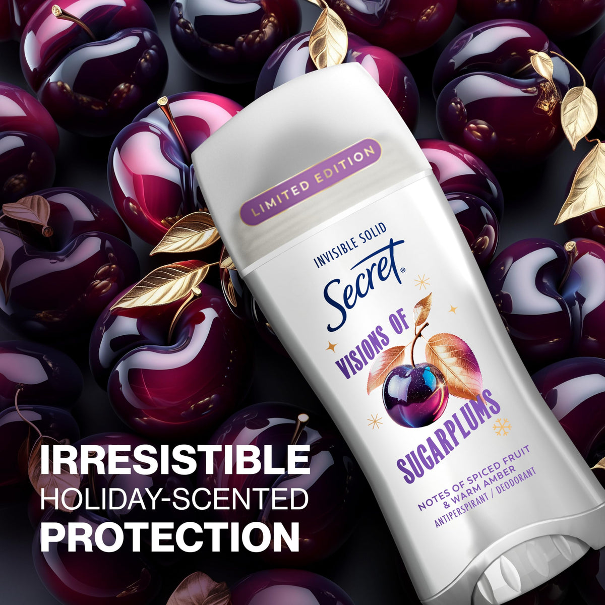 Déodorant Secret Antitranspirant Visions of Sugarplums côté