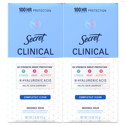 Déodorant Secret Clinical Strength 100H vue de face