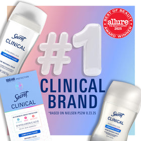 Déodorant Secret Clinique 100H, flacon de 132g