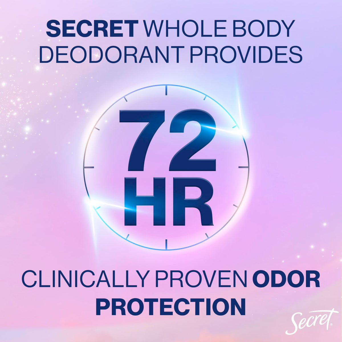 Déodorant Secret Crème Soin Corps 100g à côté de vêtements
