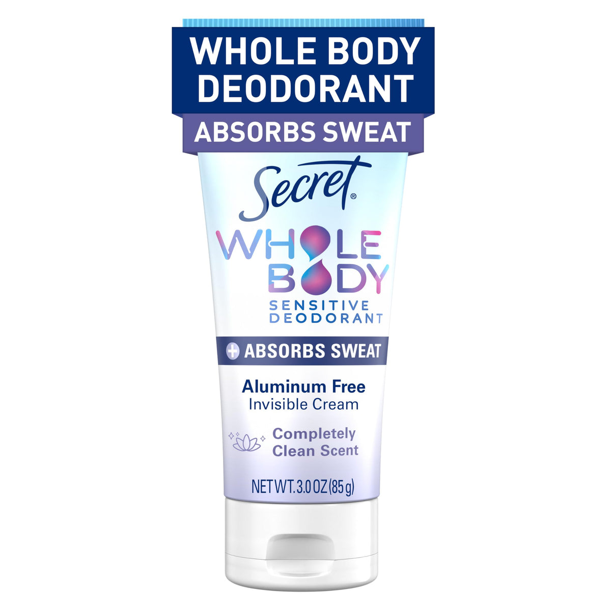 Déodorant Secret Crème Soin Corps 100g vue de face