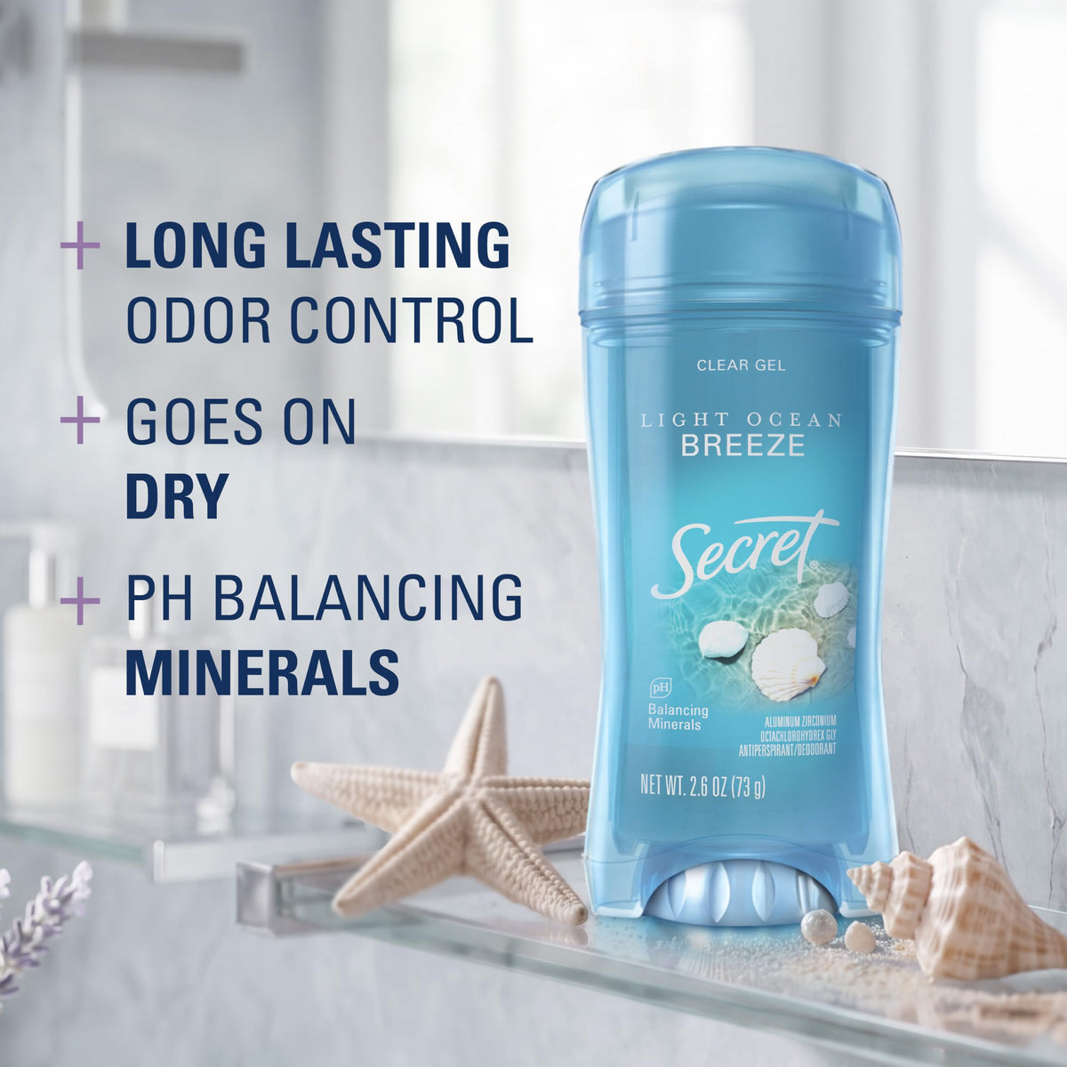 Déodorant Secret Femme 72H flacon vu de côté