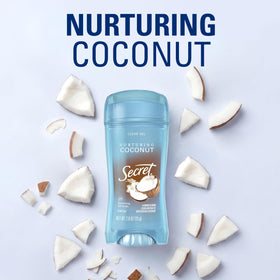 Déodorant Secret gel transparent en utilisation