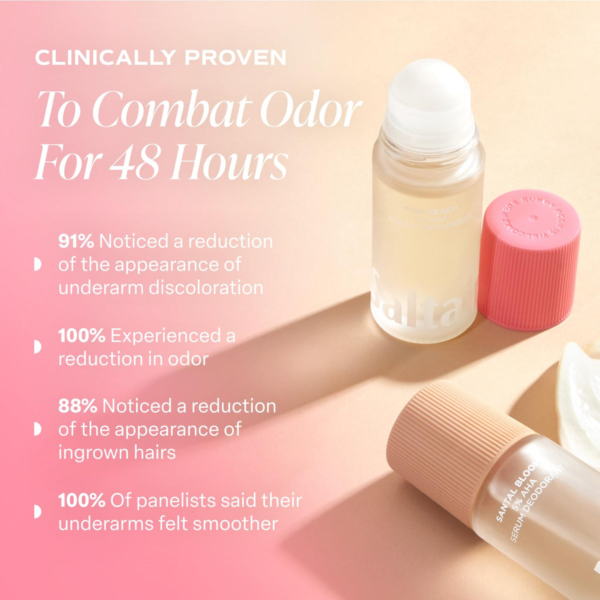 Déodorant sérum Saltair Santal Bloom et Pink Beach face avant