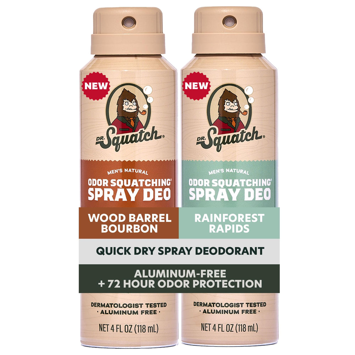 Déodorant spray naturel Dr. Squatch 2-Pack vue avant