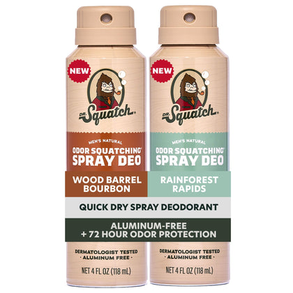 Déodorant spray naturel Dr. Squatch 2-Pack vue avant