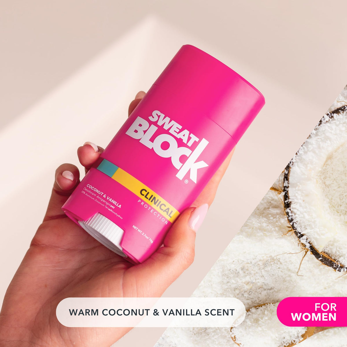 Déodorant SweatBlock Coconut Vanilla emballage