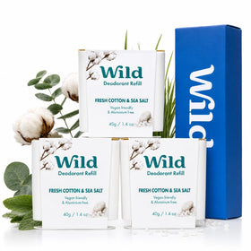 Déodorant Wild rechargeable en boîte avec parfum Coton Frais & Sel Marin