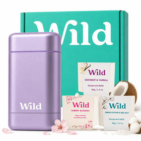 Déodorant Wild rechargeable violet avec boîtier en aluminium