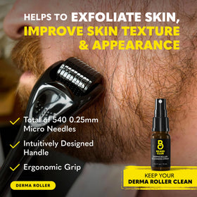 Derma Roller en titane du Kit de Croissance de Barbe