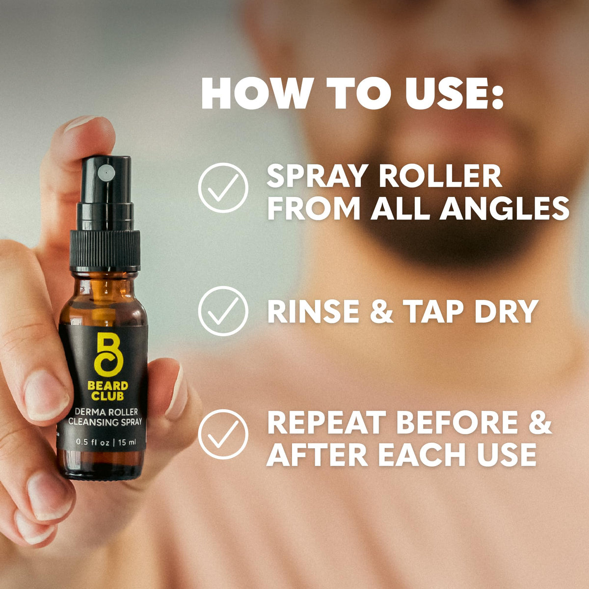 Derma Roller The Beard Club avec accessoires