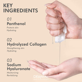 DERMAL Masque A+B Set en utilisation sur le visage
