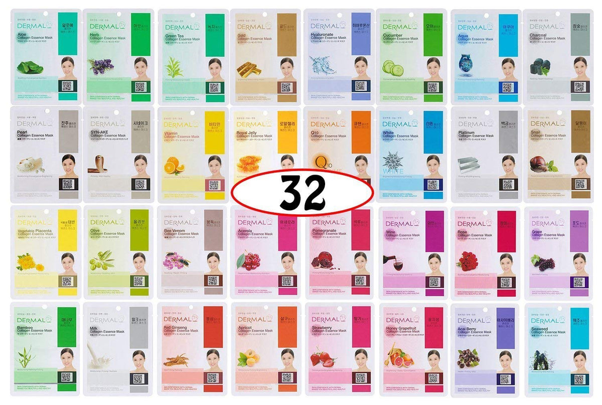 DERMAL Masque en Tissu Essence Collagène A+B Set vue avant