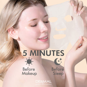 DERMAL Masque Essence Collagène A+B Set en présentation