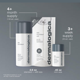Dermalogica Daily Microfoliant avec d'autres produits de soins