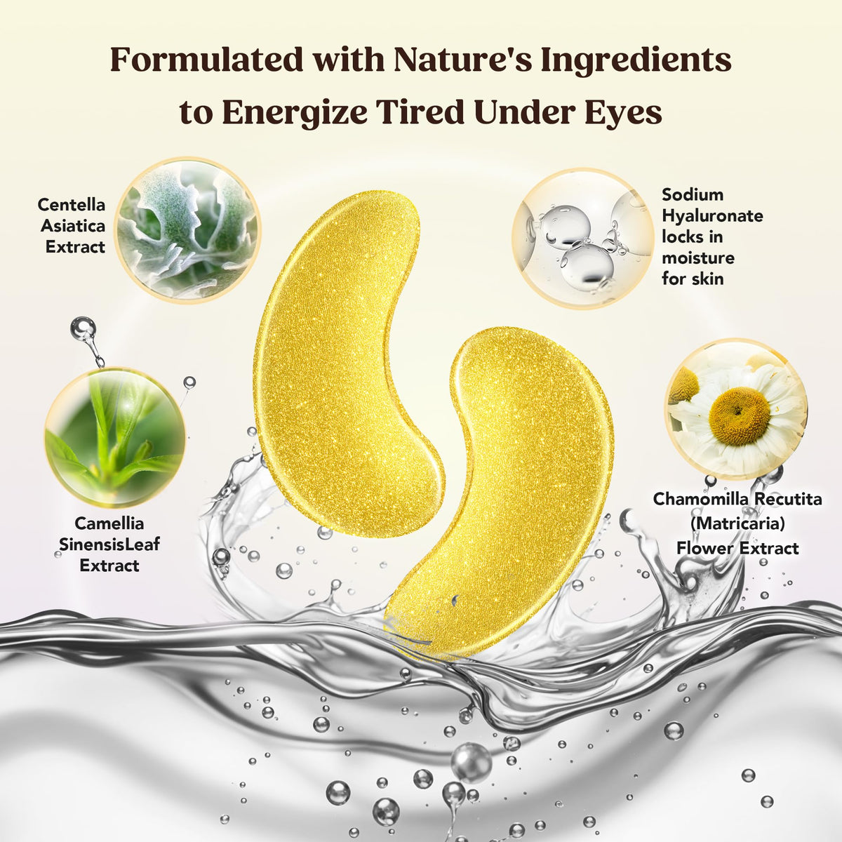 DERMORA patches contour des yeux éclat doré, texture du gel