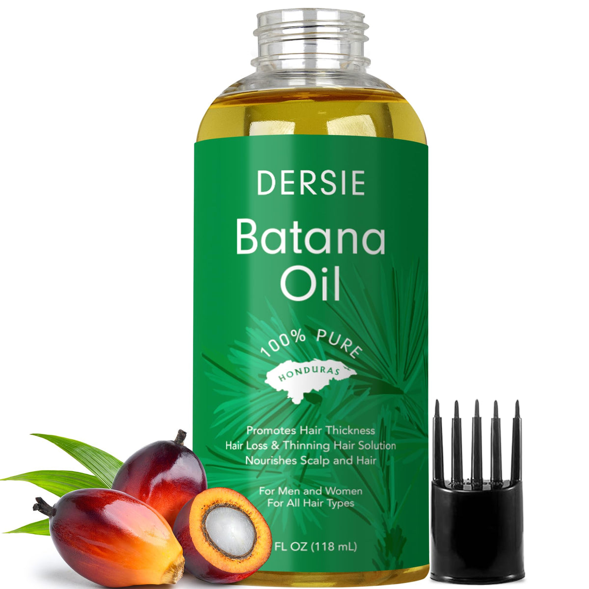 Dersie Huile de Batana 100% naturelle avec applicateur massant