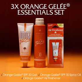 Désodorisant Gelée Orange de VACATION avec un fond lumineux