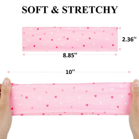 Détail d'un bandeau TERSE avec motif cœur sur fond blanc