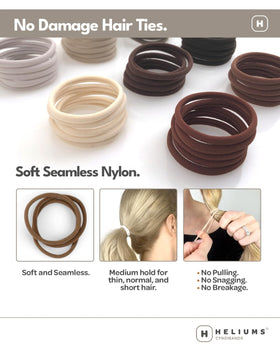 Détail d'un élastique à cheveux Heliums en nylon