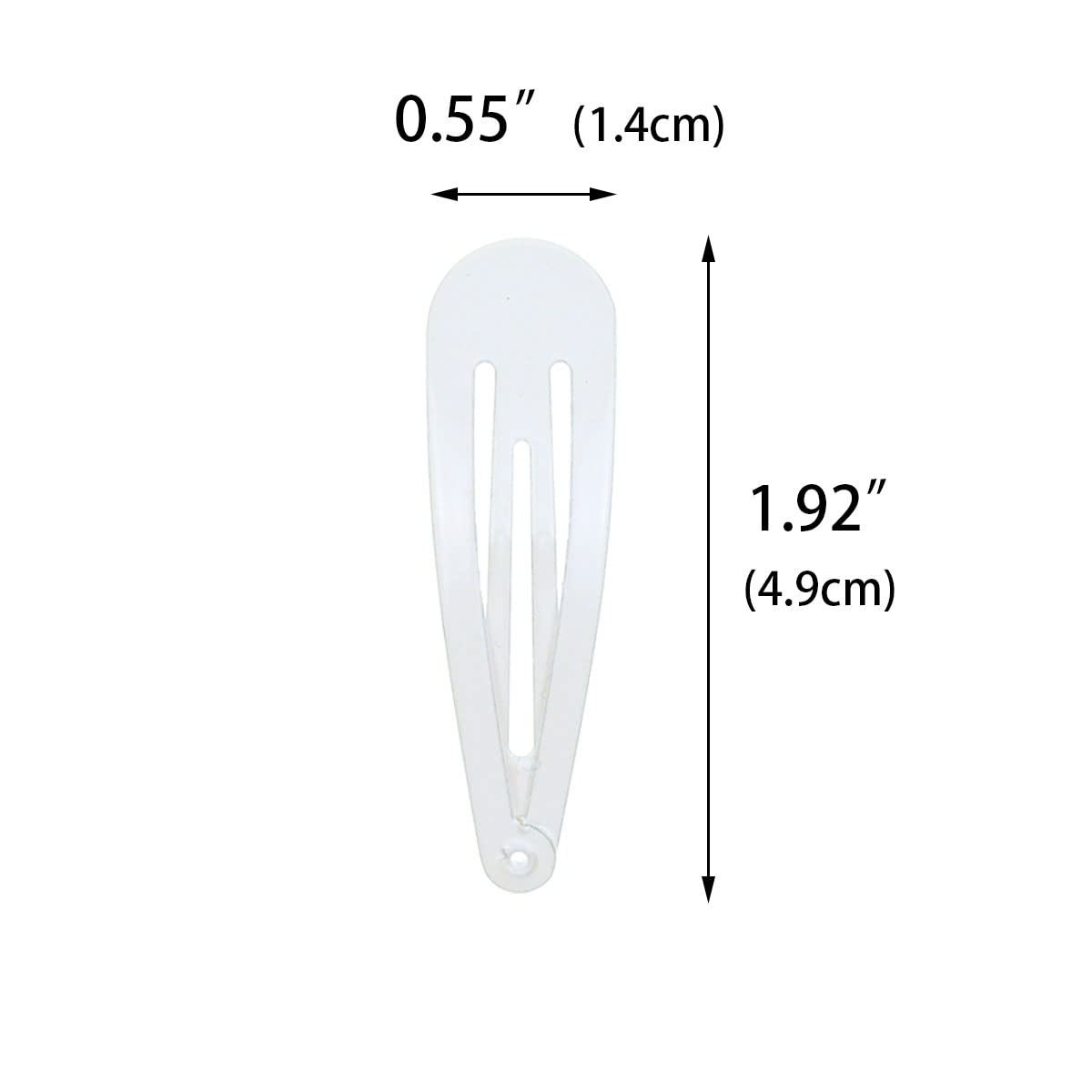 Détail d'une barrette métallique blanche PIDOUDOU de 5 cm