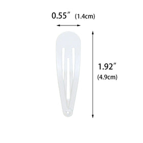Détail d'une barrette métallique blanche PIDOUDOU de 5 cm