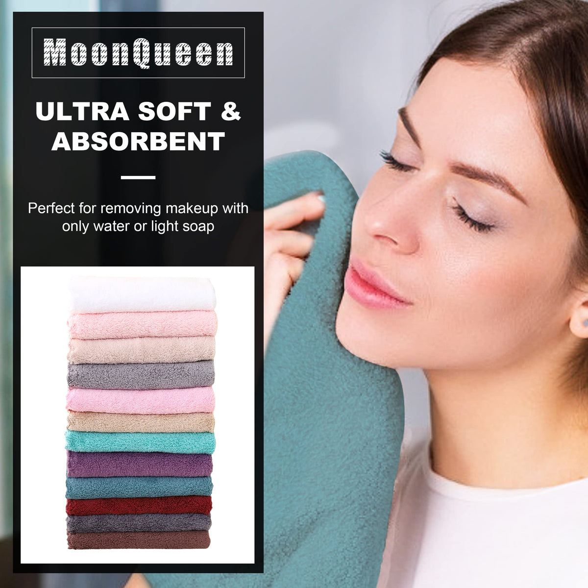 Détail d'une serviette en microfibre MOONQUEEN, texture douce