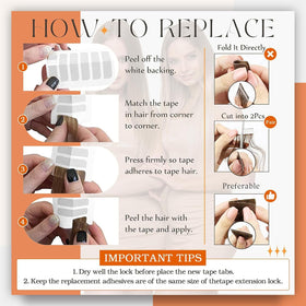 Détail de l'adhésif hypoallergénique des extensions Full Shine